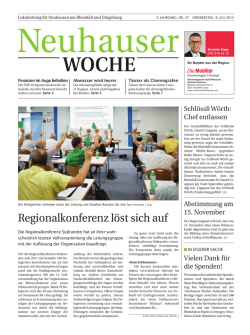 Regionalkonferenz löst sich auf