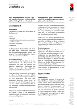 Glasfarbe GL - Marabu Druckfarben