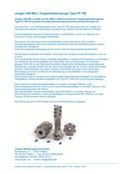 Jongen UNI-MILL Tangentialwerkzeuge Type FP T09
