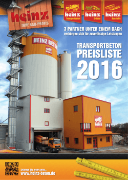PREISLISTE - Heinz Baustoffe