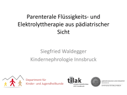 Prof. Waldegger: Infusionstherapie
