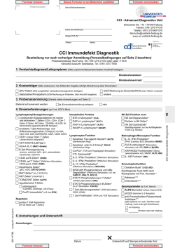 CCI Immundefekt Diagnostik - Universitätsklinikum Freiburg