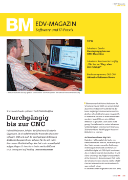 Durchg&auml;ngig bis zur CNC