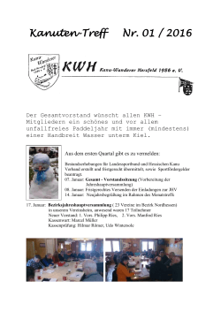Nr. 1 - 2016 - KWH Hersfeld 1986 eV