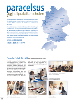 Paracelsus Schule Bielefeld Gelungenes Regionalsymposium