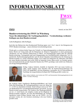 informationsblatt - FWSV Fachverband Wasser