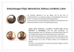 Einkaufswagen-Chips: Marienkirche, Rathaus und Martin Luther