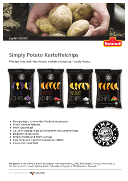 Simply Potato Kartoffelchips - Bischofszell Nahrungsmittel AG