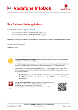 InfoDok 240: Ihre Bankverbindung ändern