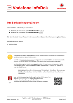 InfoDok 240: Ihre Bankverbindung &auml;ndern
