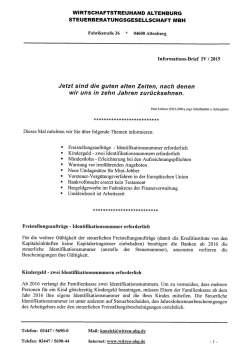 Info-Brief-IV-2015 - Wirtschaftstreuhand Altenburg