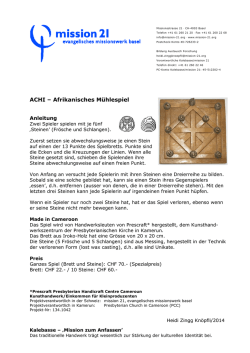ACHI &ndash; Afrikanisches M&uuml;hlespiel