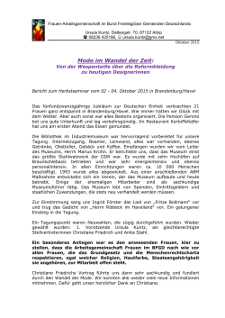 Herbstseminar in Brandenburg vom 02.