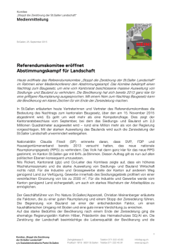 Medienmitteilung (282,3 KiB) - Pro Natura St.Gallen