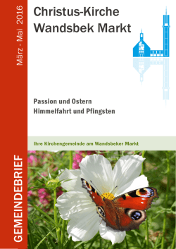 Gemeindebrief - Christuskirche Wandsbek