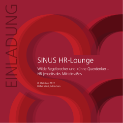 SINUS HR-Lounge - SINUS Personalmanagement GmbH