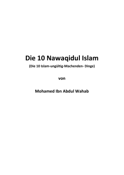 Die 10 Nawaqidul Islam