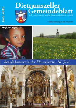 Heft Mai 2015 - Gemeinde Dietramszell