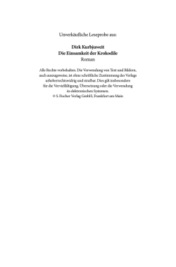 Dirk Kurbjuweit Die Einsamkeit der Krokodile Roman