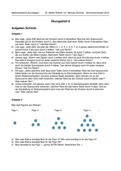 Übungsblatt 8 Aufgaben Schmitz