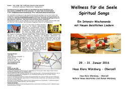 Wellness für die Seele Spiritual Songs