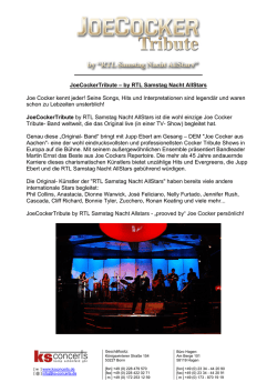 JoeCockerTribute &ndash; by RTL Samstag Nacht AllStars