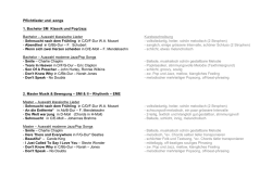 LIEDER SONG LISTE Aufnahmeprüfung Gesang M&B SM 1014