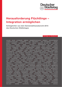 Herausforderung Fl&uuml;chtlinge &ndash; Integration erm&ouml;glichen