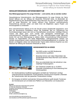 herausforderung unternehmertum