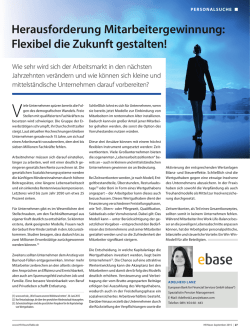 Herausforderung Mitarbeitergewinnung: Flexibel die Zukunft gestalten!