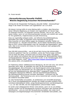 Herausforderung Sexuelle Vielfalt