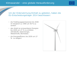 Klimawandel – eine globale Herausforderung