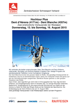 Hochtour Plus Dent d`H&eacute;rens  - Dent Blanche