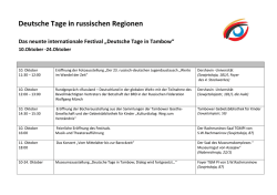 Deutsche Tage in russischen Regionen