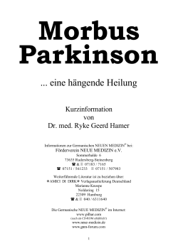 Faltblatt Parkinson