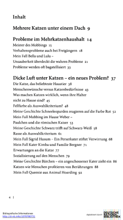 Inhalt Mehrere Katzen unter einem Dach 9 Probleme im