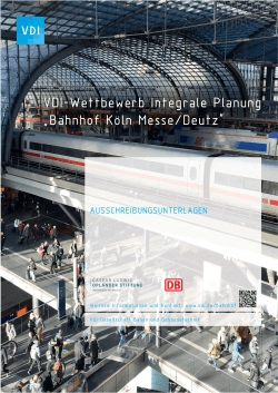 VDI-Wettbewerb Integrale Planung „Bahnhof Köln Messe/Deutz”