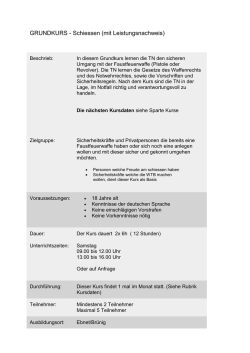 GRUNDKURS Schiessen
