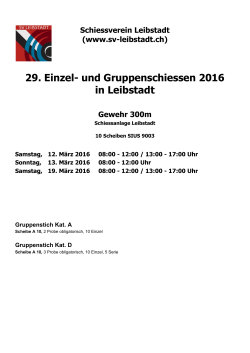 29. Einzel- und Gruppenschiessen 2016 in Leibstadt
