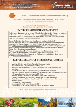 Infos zum Fasteneinstieg