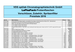 7. La-Pha-Pack Probenflaschen und Spritzenfilter 2016