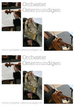 Flyer Orchester Ostermundigen
