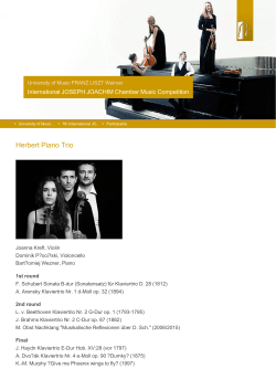 Herbert Piano Trio - Hochschule f&uuml;r Musik FRANZ LISZT Weimar