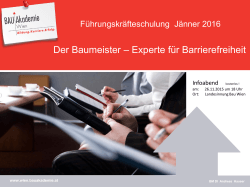 Der Baumeister – Experte für Barrierefreiheit