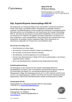 Dipl. Expertin/Experte Intensivpflege NDS HF