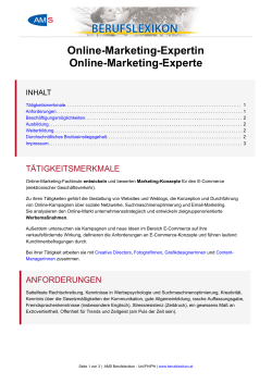 Online-Marketing-Expertin Online-Marketing-Experte