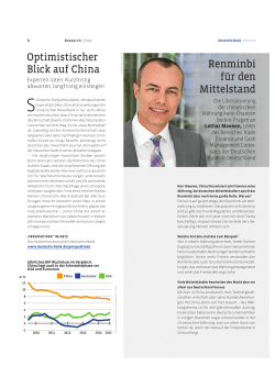 Renminbi bietet Chancen – Experte Lothar Meenen im Interview