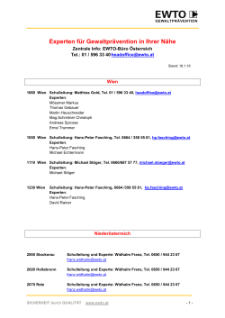 Gewaltprävention Expertenliste
