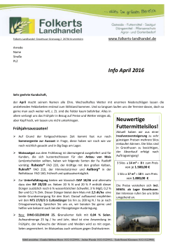 Info April 2016 Neuwertige Futtermittelsilos!