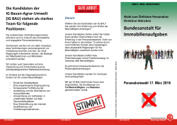 Gute Arbeit kannst Du wählen - IG Bauen-Agrar